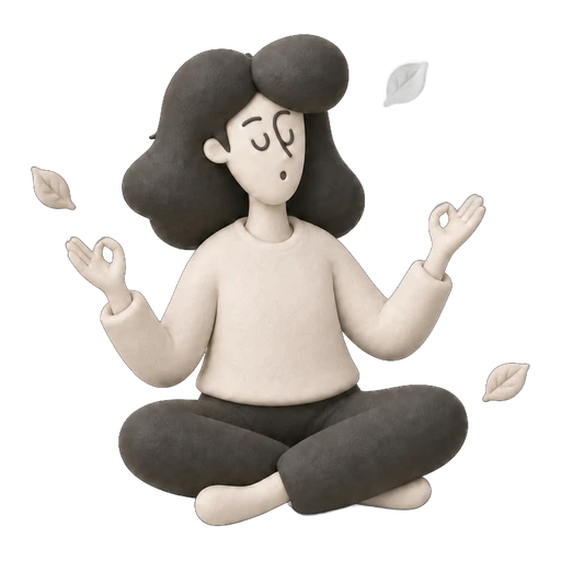 Person meditating peacefully