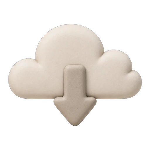 Cloud with a download arrow